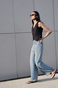 Black Tailored Buttoned Waistcoat