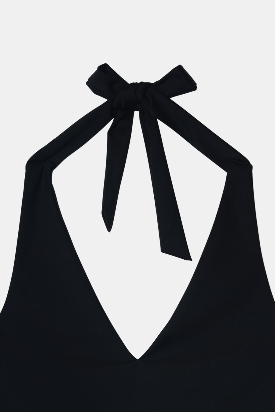 Black Halter-Neck Polyamide Top