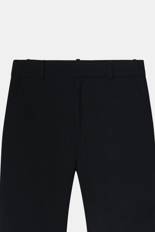 Black High-Rise Flared Trousers