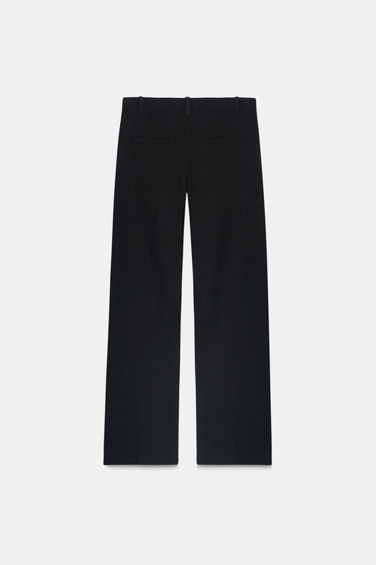 Black High-Rise Tailored Trouser