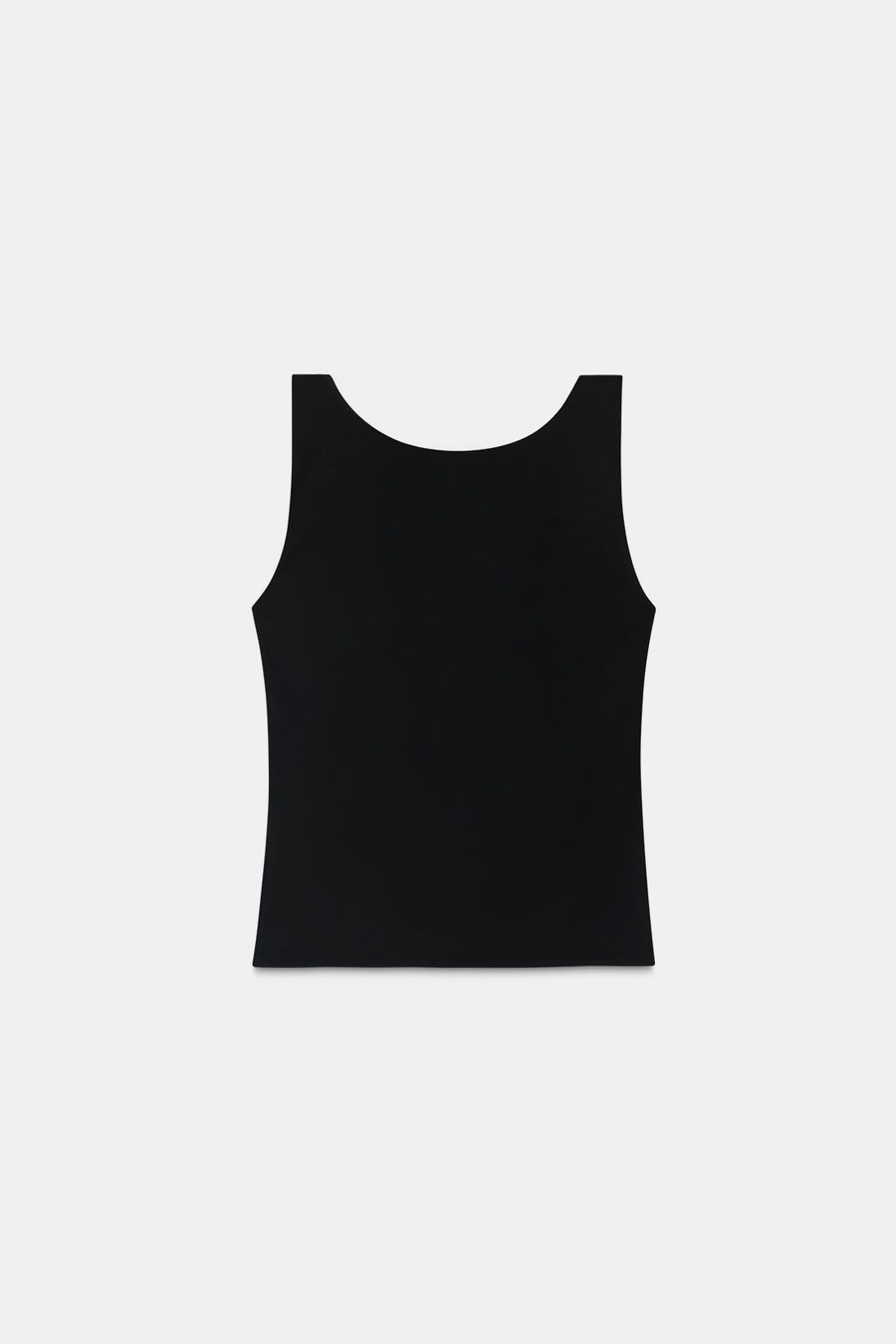 Black Open-Back Polyamide Top