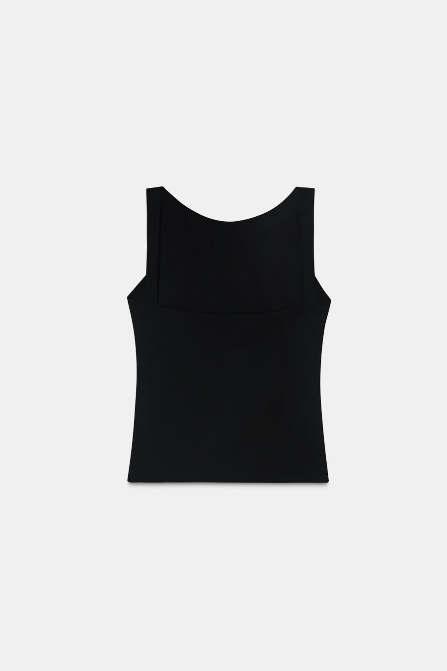 Black Open-Back Polyamide Top