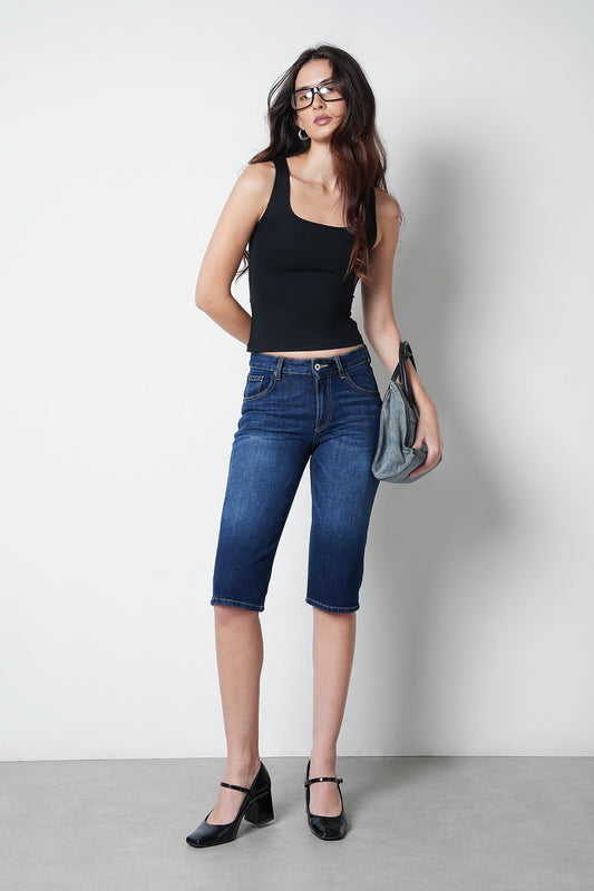 Black Polyamide Tank Top