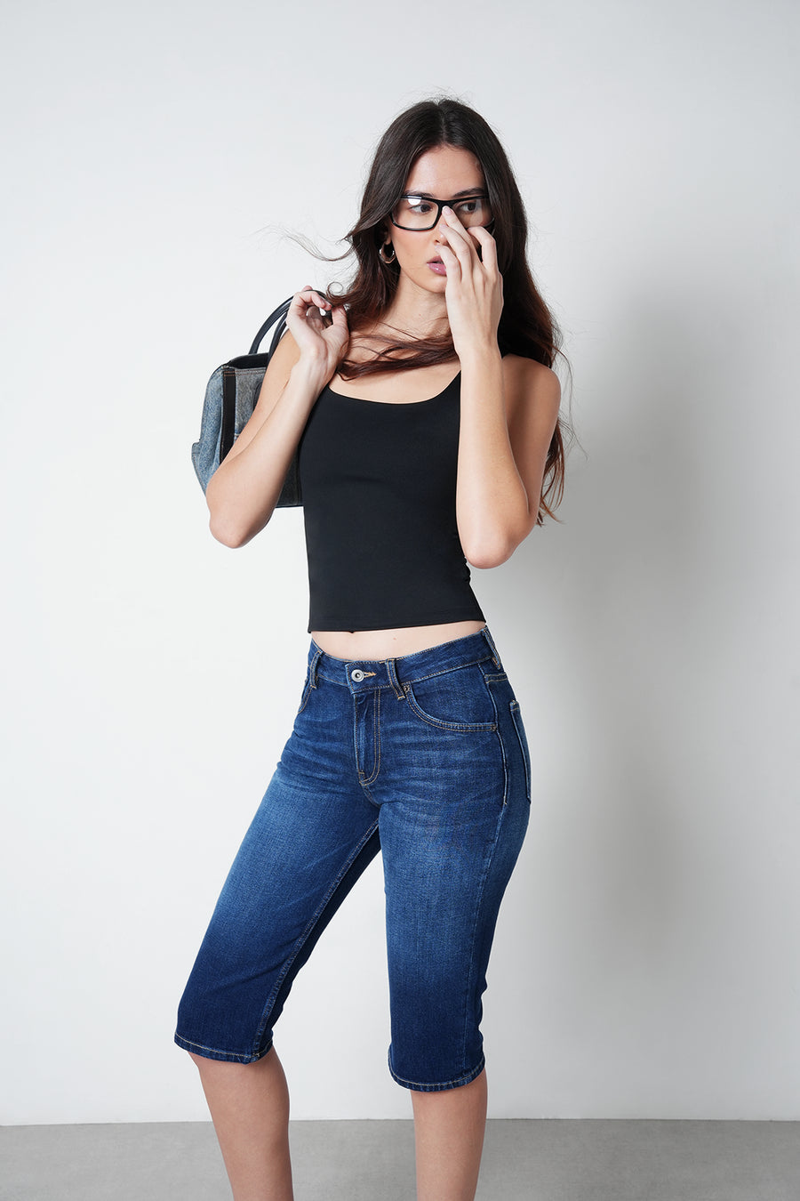 Black Polyamide Tank Top