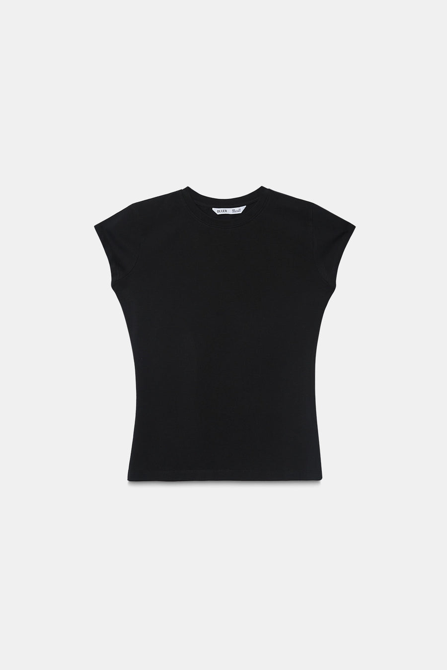 Black Solid Fitted T-Shirt