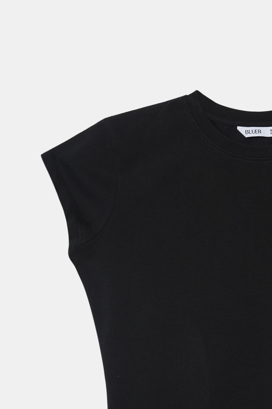 Black Solid Fitted T-Shirt