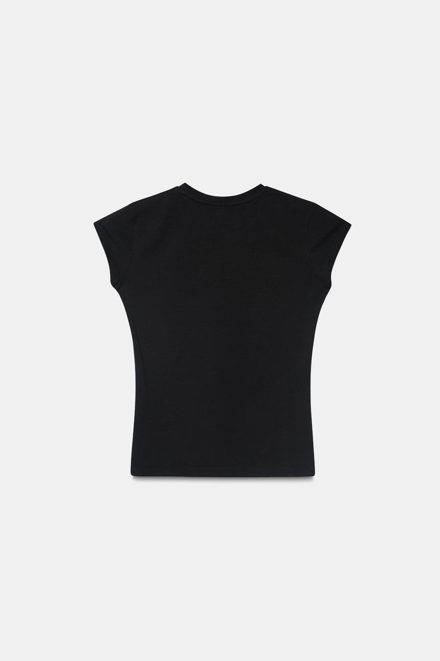 Black Solid Fitted T-Shirt