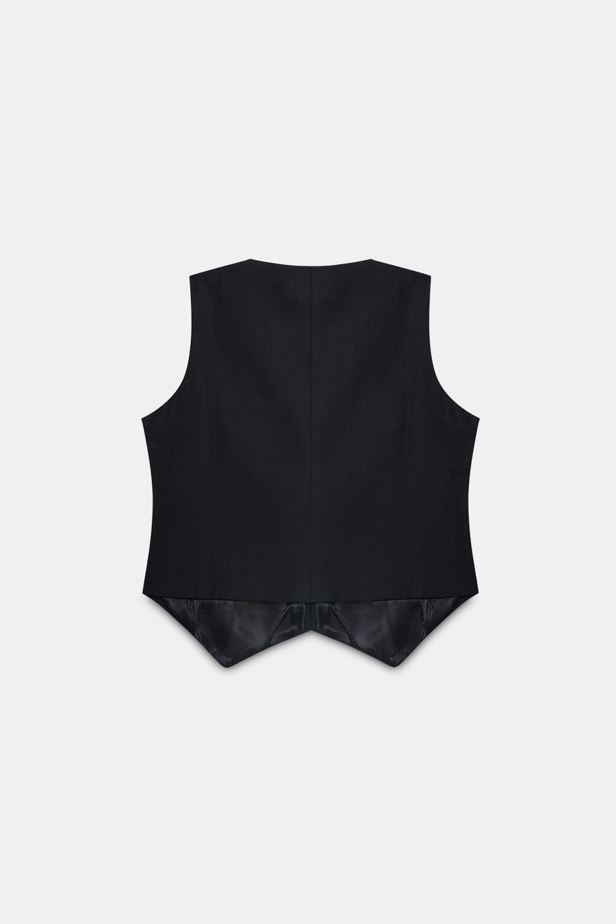 Black Tailored Buttoned Waistcoat