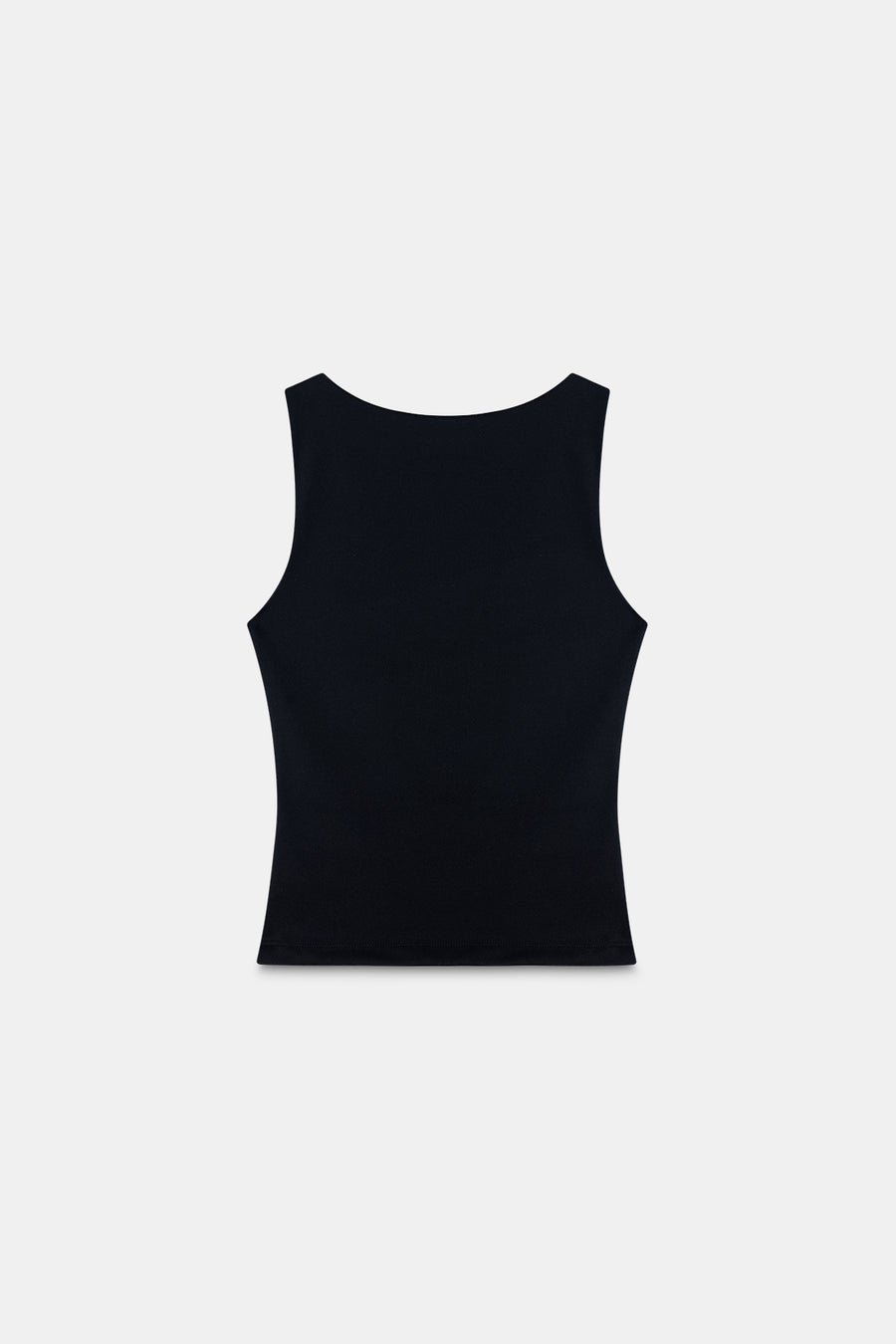Black V-Neck Polyamide Top
