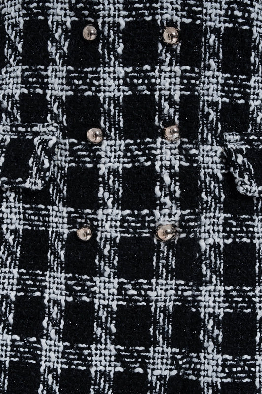 Black & White Tailored Tweed Dress