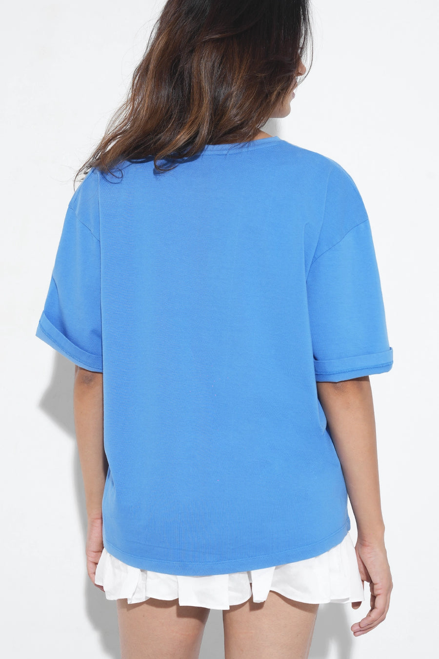 Blue Graphic Oversized T-Shirt