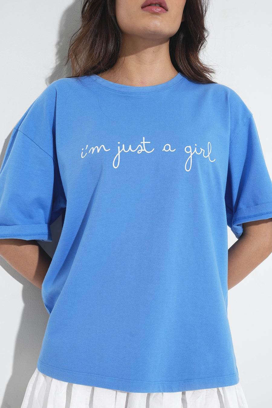 Blue Graphic Oversized T-Shirt