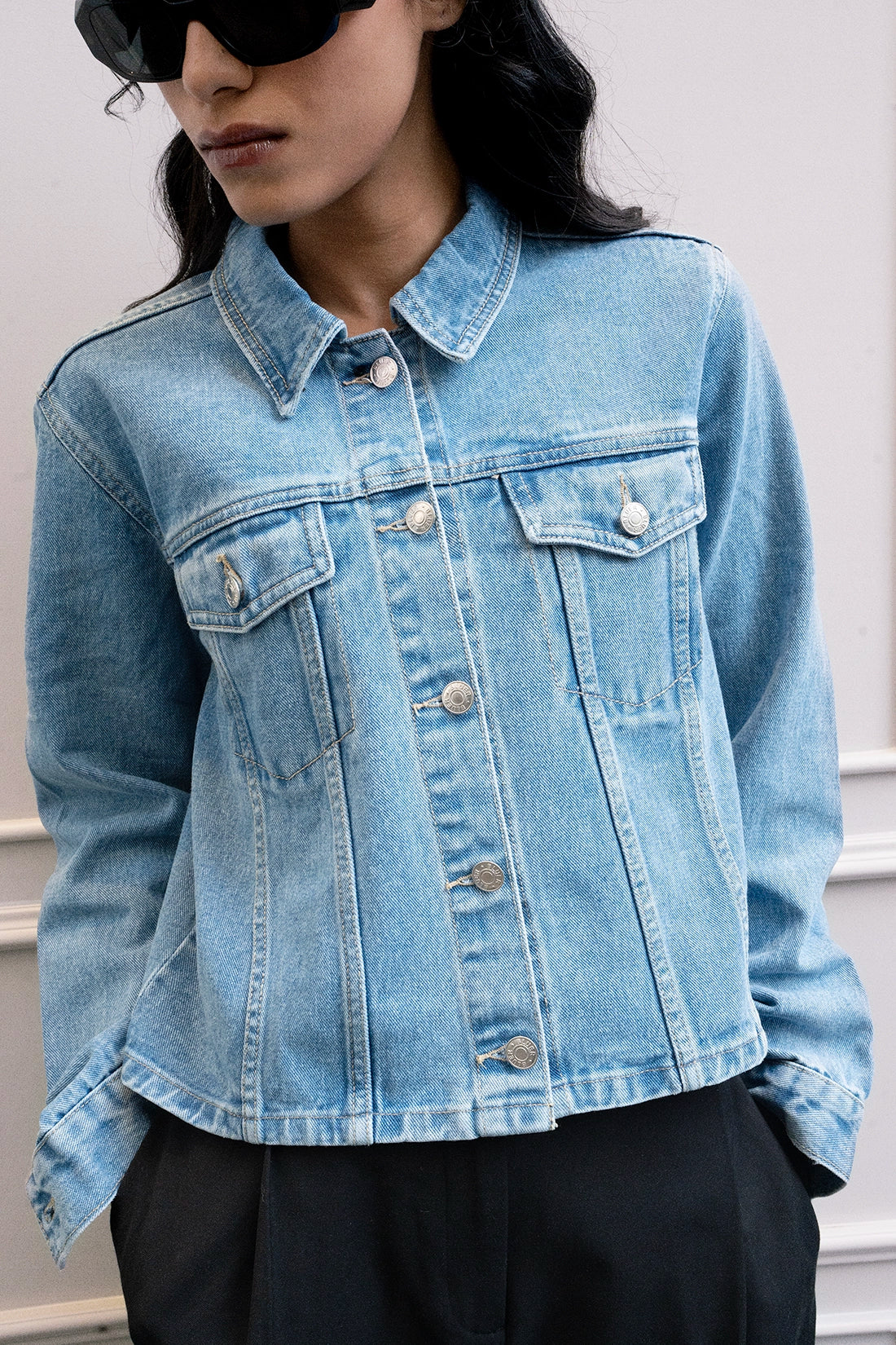 Blue Relaxed Denim Jacket