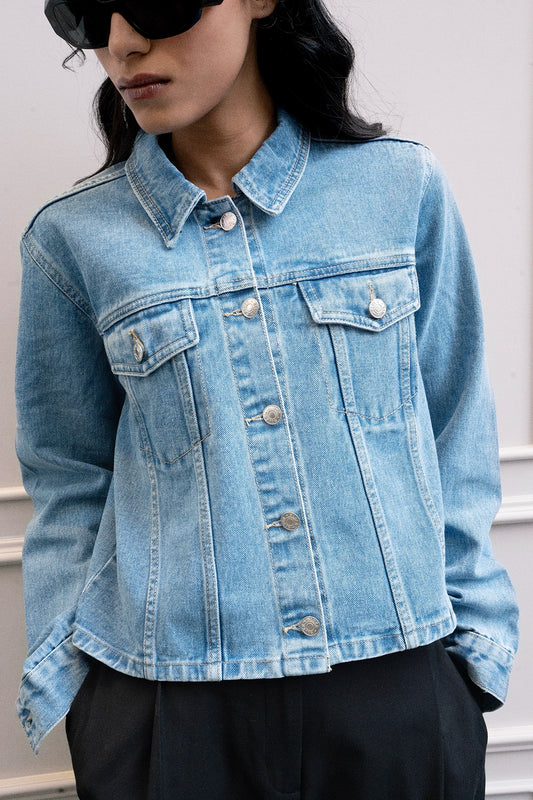 Blue Relaxed Denim Jacket