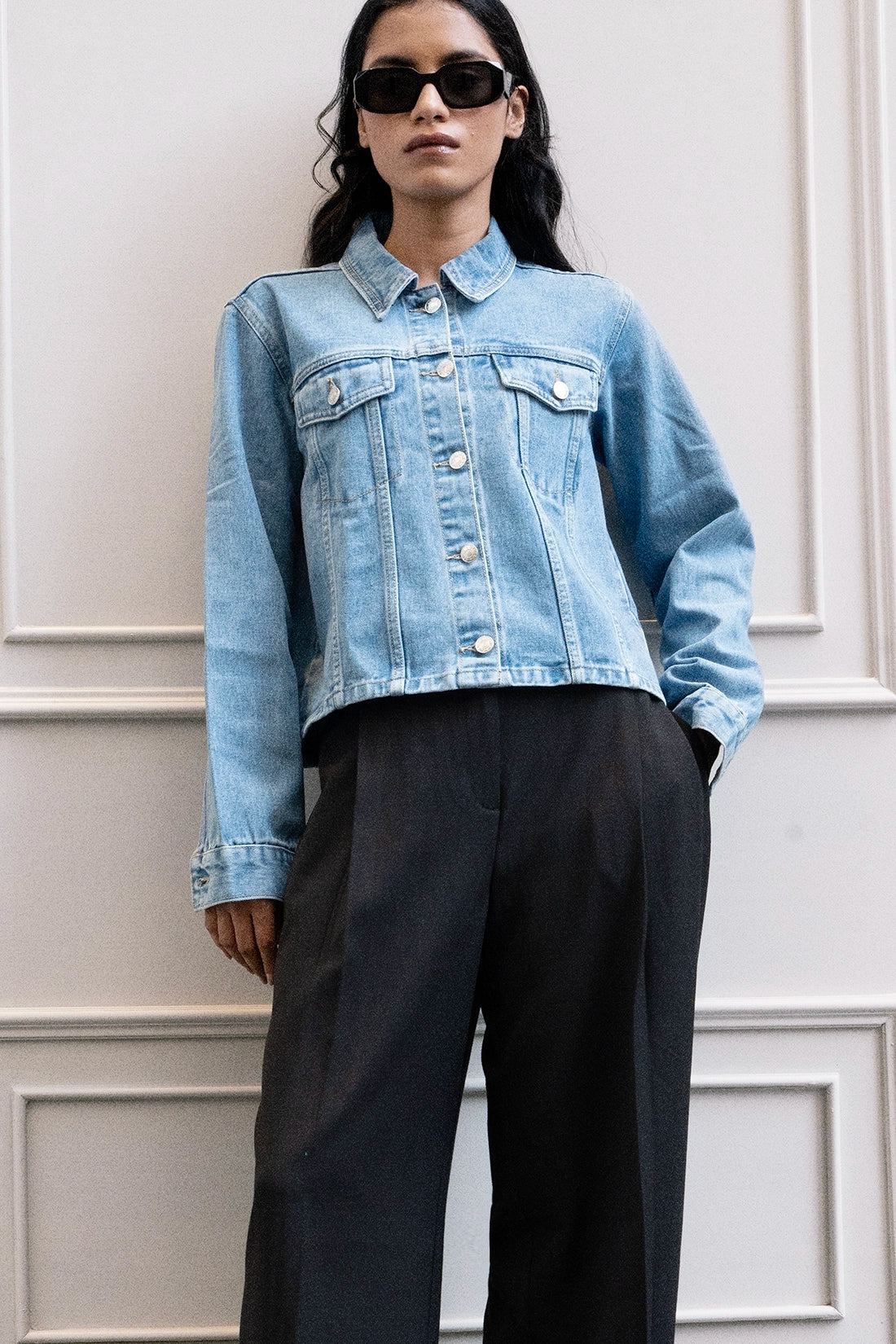 Blue Relaxed Denim Jacket