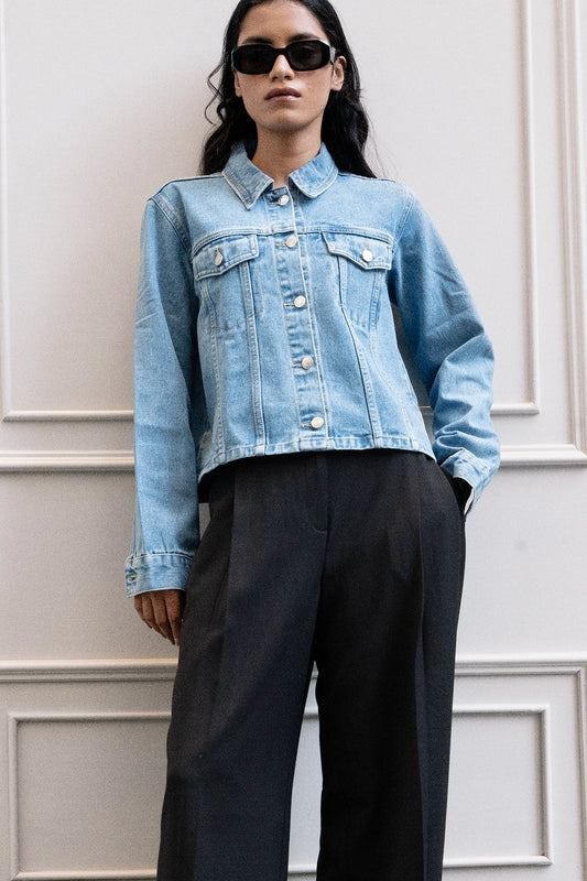 Blue Relaxed Denim Jacket