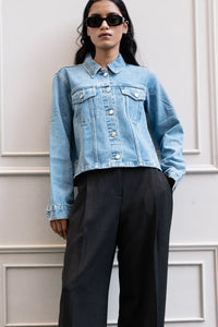 Blue Relaxed Denim Jacket