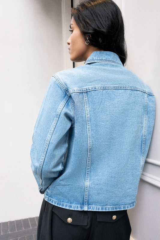 Blue Relaxed Denim Jacket