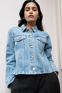 Blue Relaxed Denim Jacket