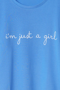 Blue Graphic Oversized T-Shirt