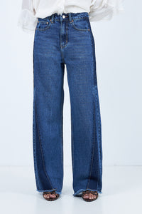 Patchwork V Straight Fit Jeans