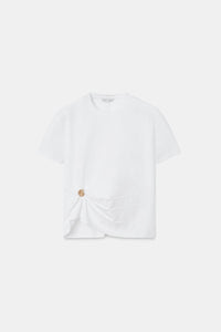 Brooch Cinched T-Shirt