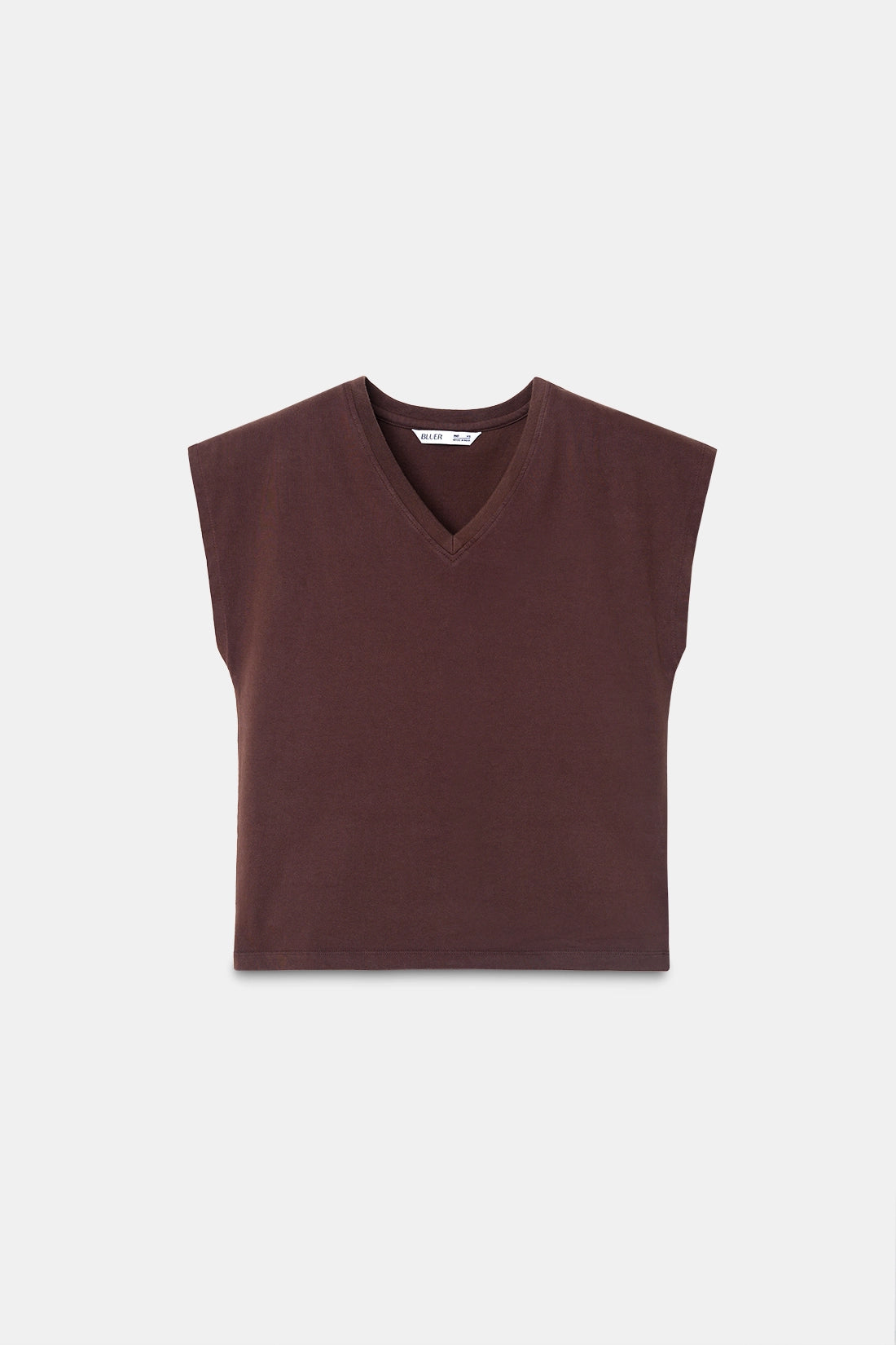 Brown Basic V-Neck T-Shirt