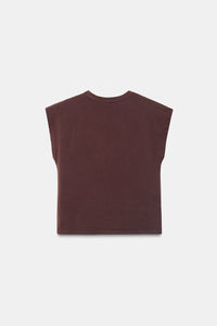 Brown Basic V-Neck T-Shirt