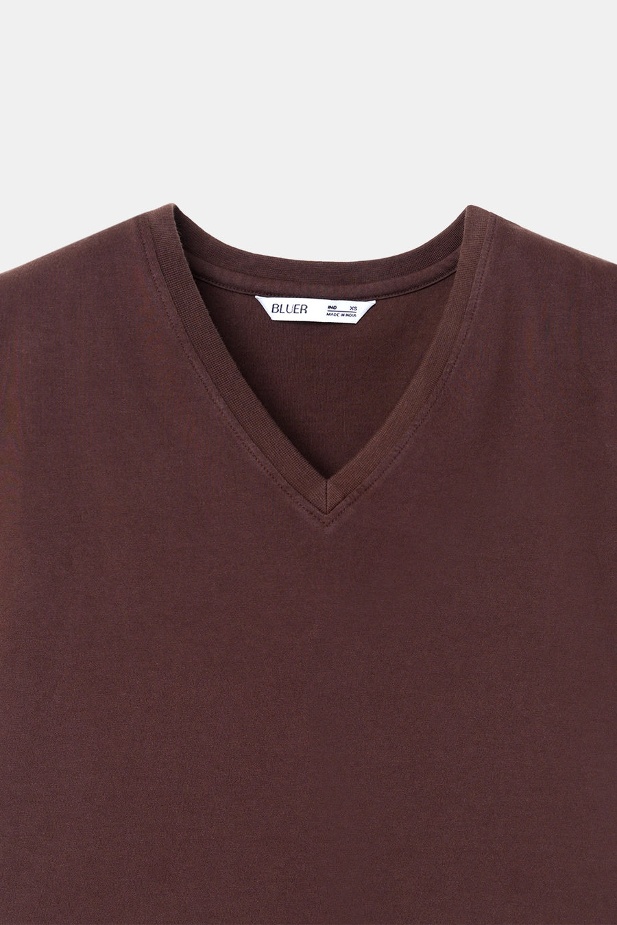 Brown Basic V-Neck T-Shirt