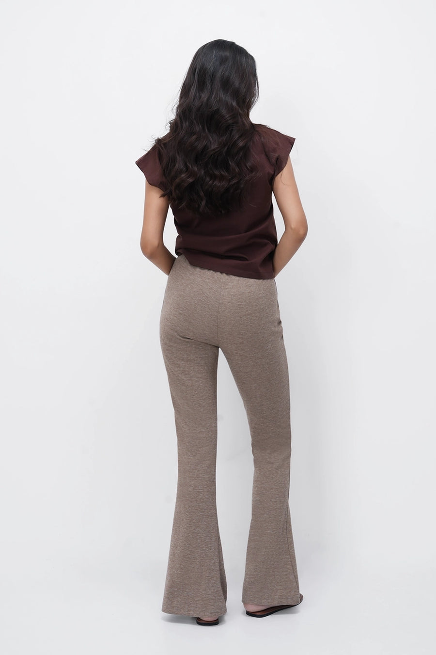 Brown Flared Joggers