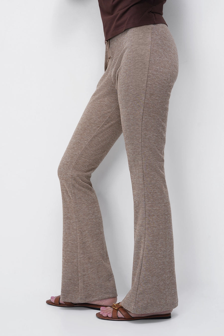 Brown Flared Joggers