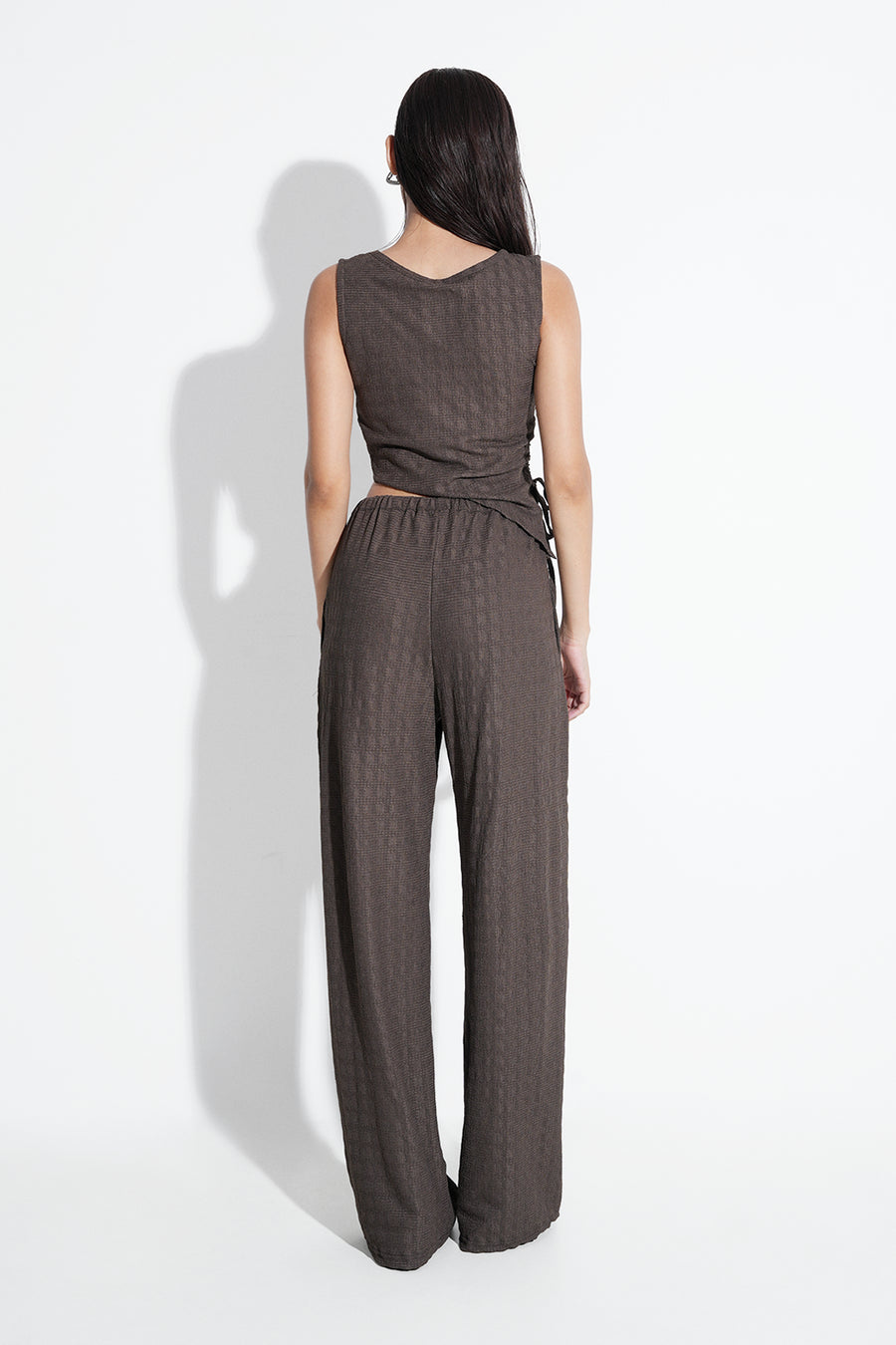 Brown Ruched Co-ord Set