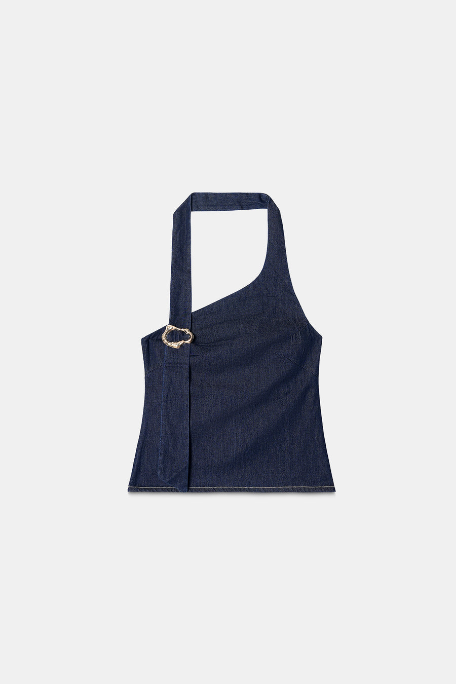 Buckled Denim Top