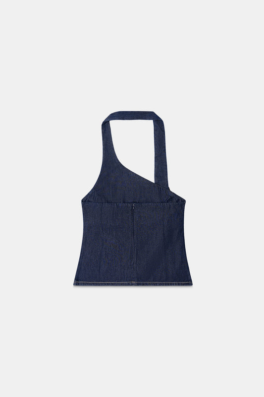 Buckled Denim Top