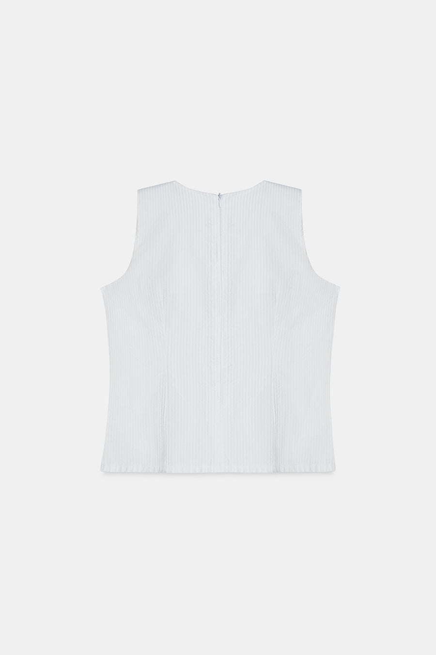 Buttoned Corduroy Top- White