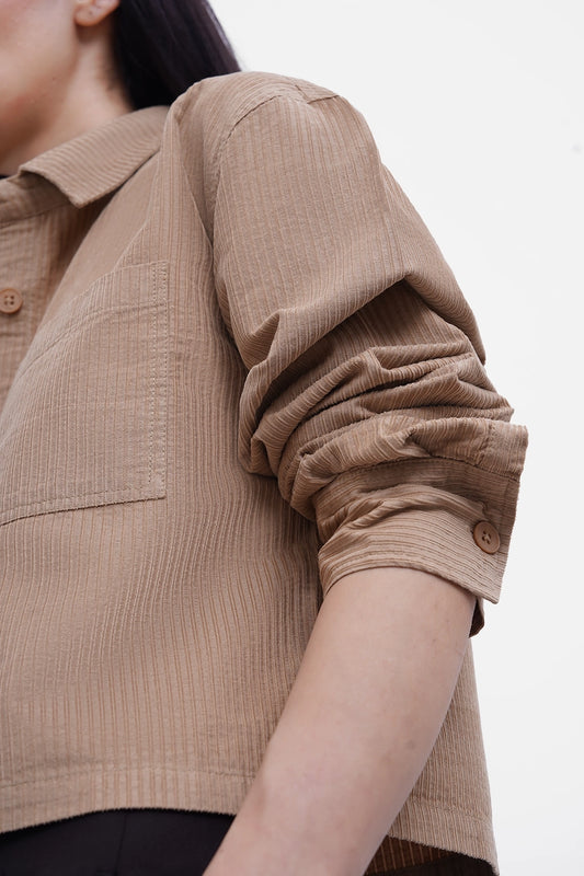 Camel Brown Corduroy Shirt