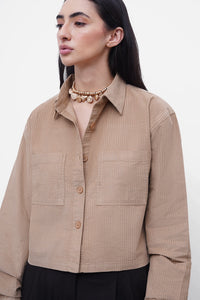 Camel Brown Corduroy Shirt