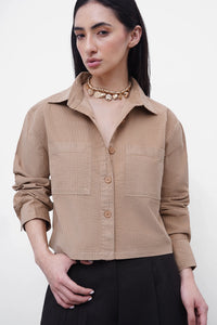 Camel Brown Corduroy Shirt