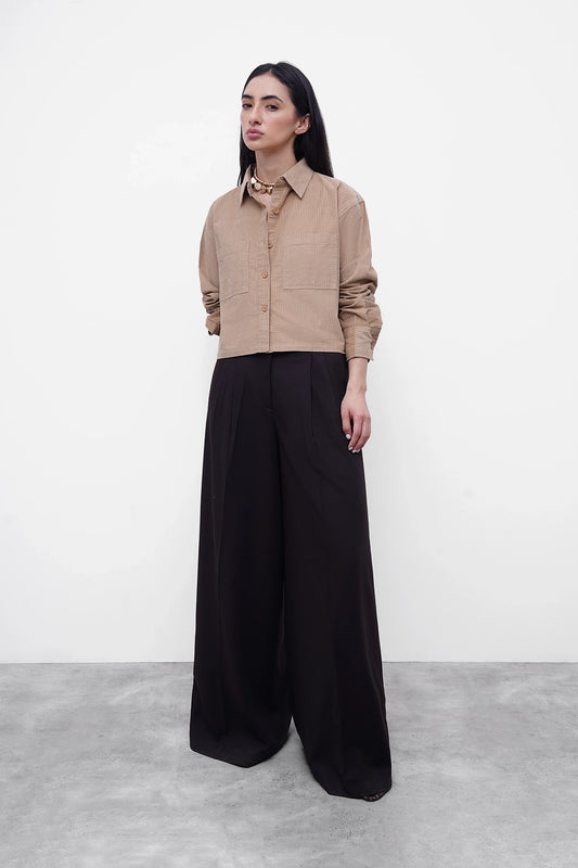 Camel Brown Corduroy Shirt