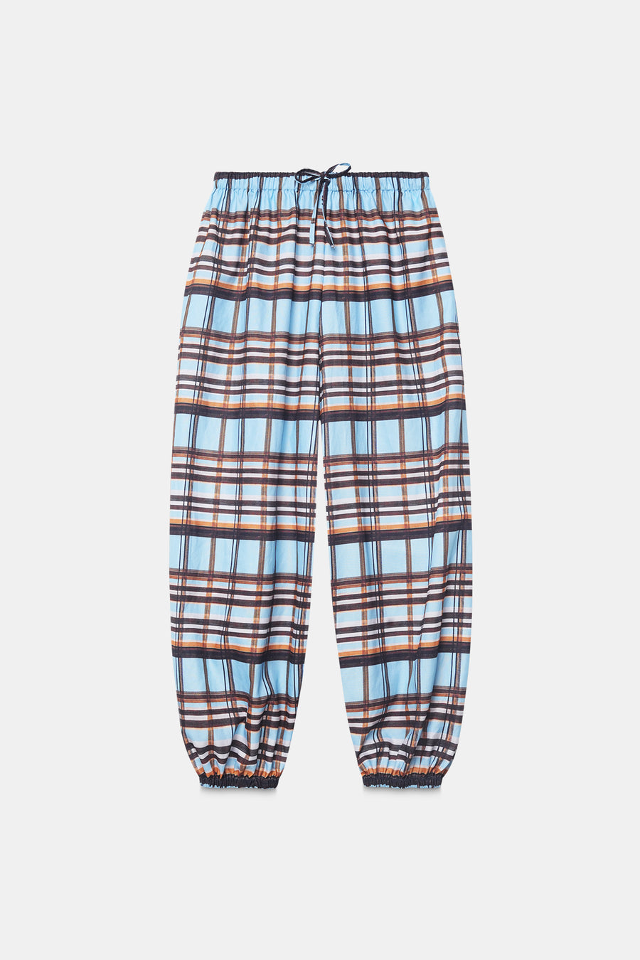 Checkered Balloon Pull-On Trouser