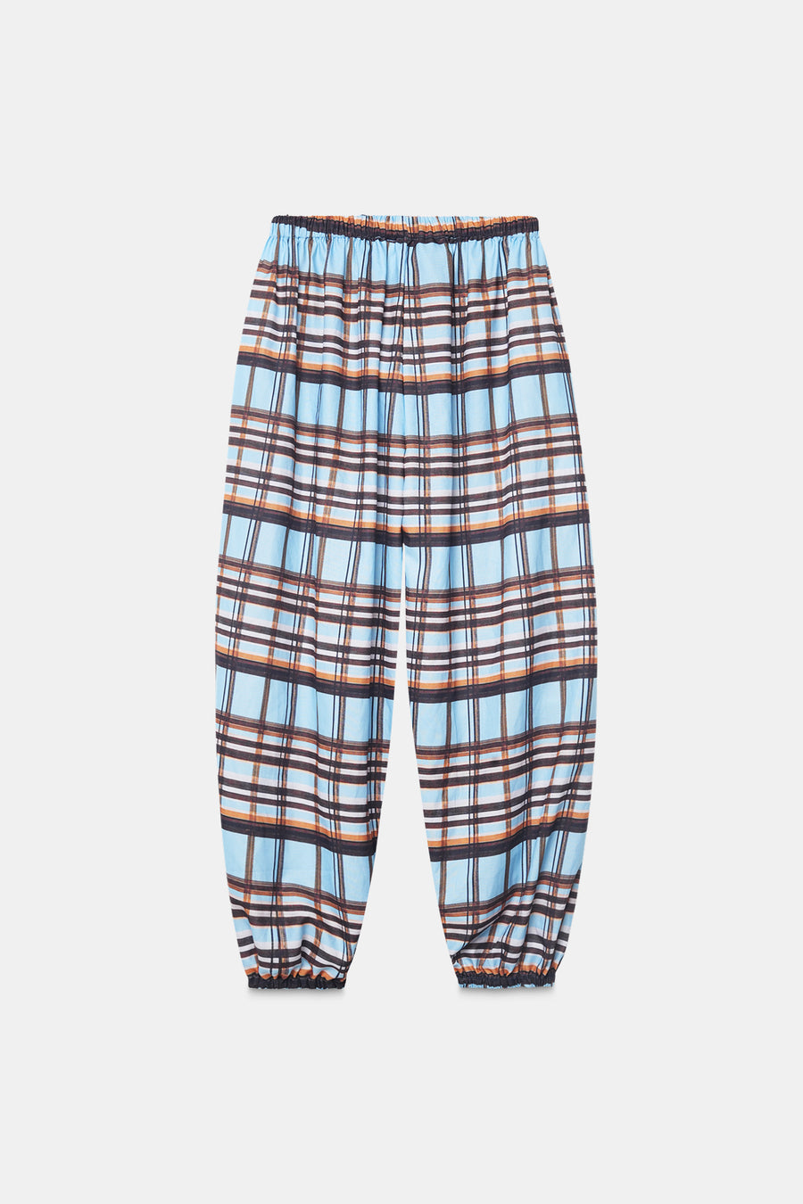 Checkered Balloon Pull-On Trouser