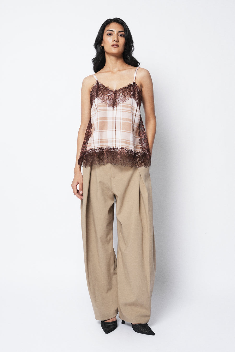 Checkered Camisole Top