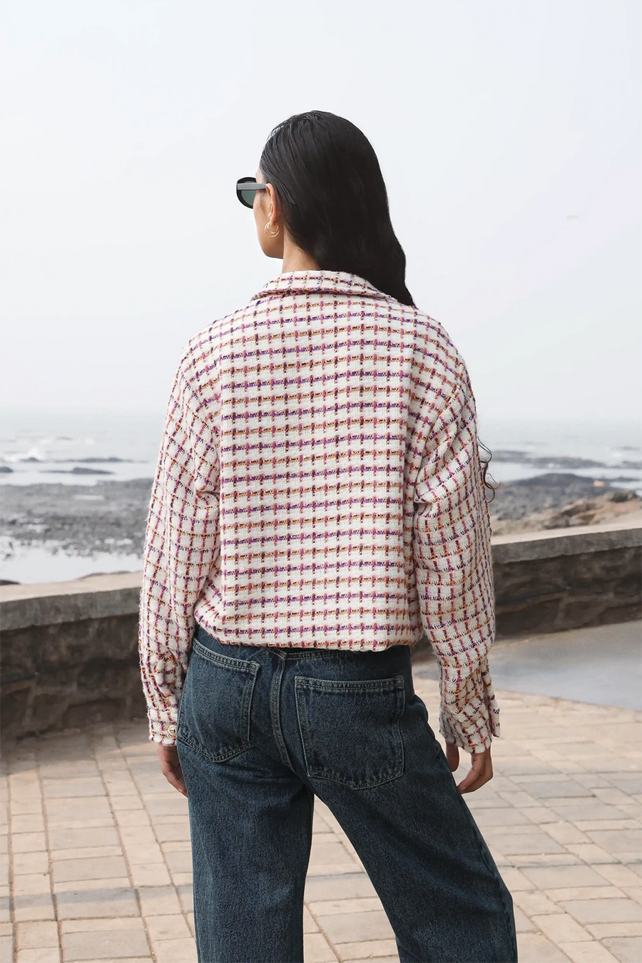 Checkered Tweed Jacket