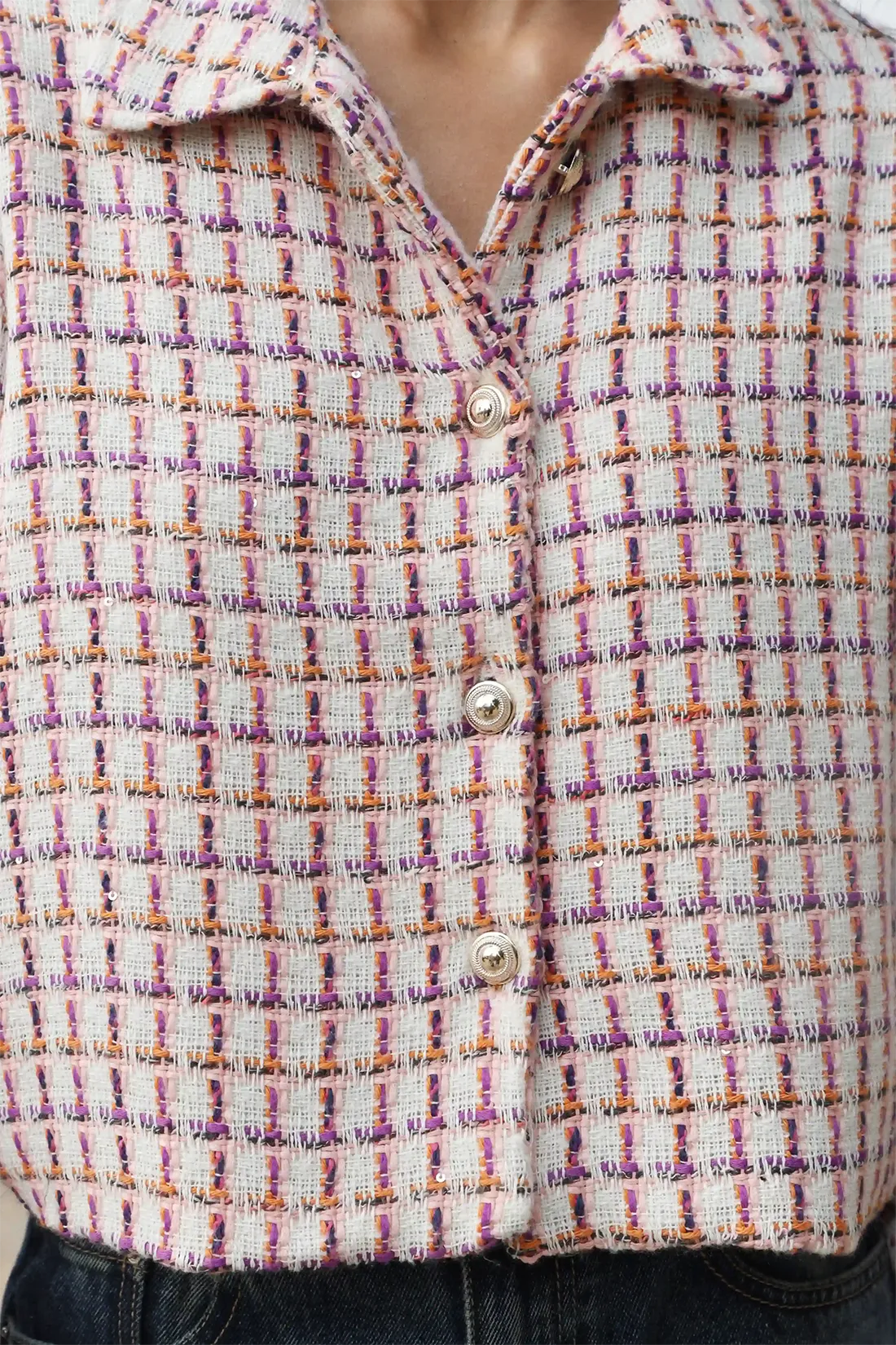 Checkered Tweed Jacket