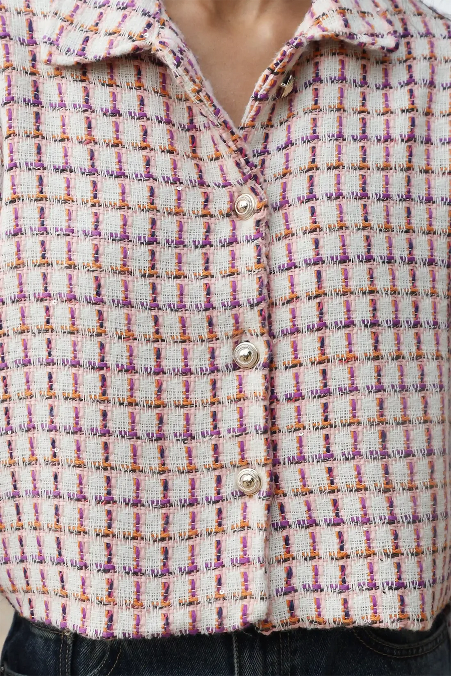 Checkered Tweed Jacket