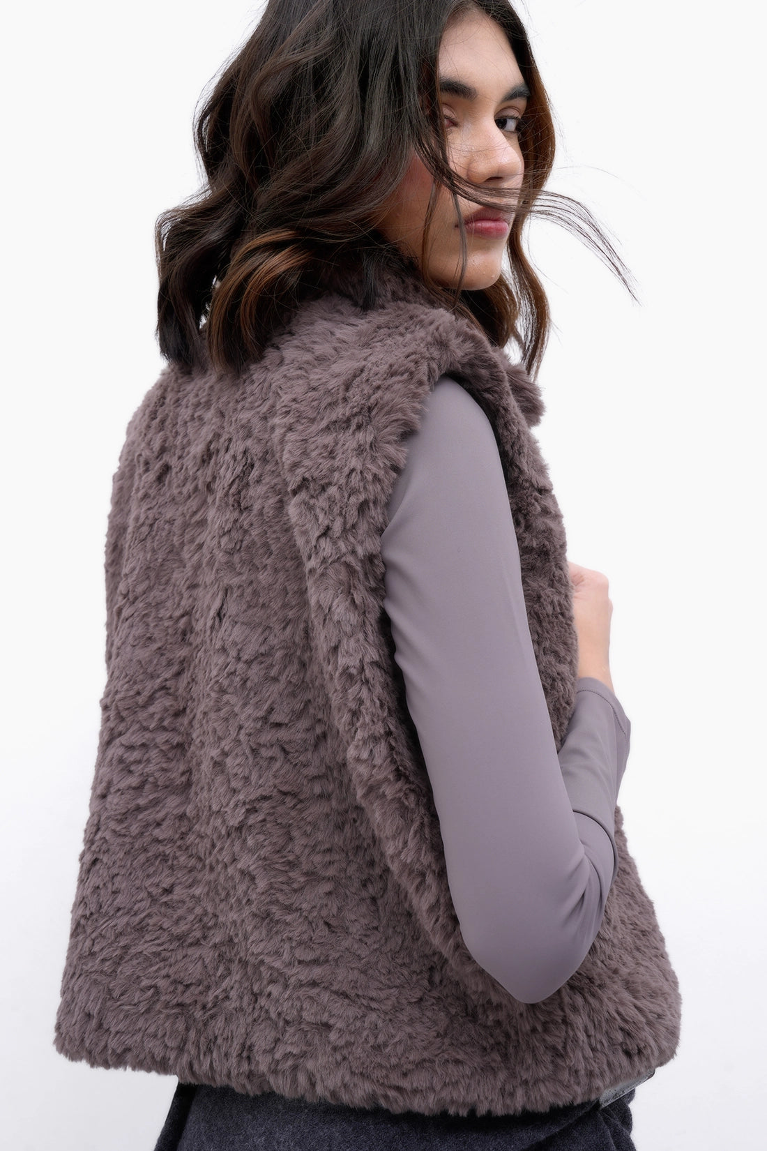 Cocoa Faux Fur Vest