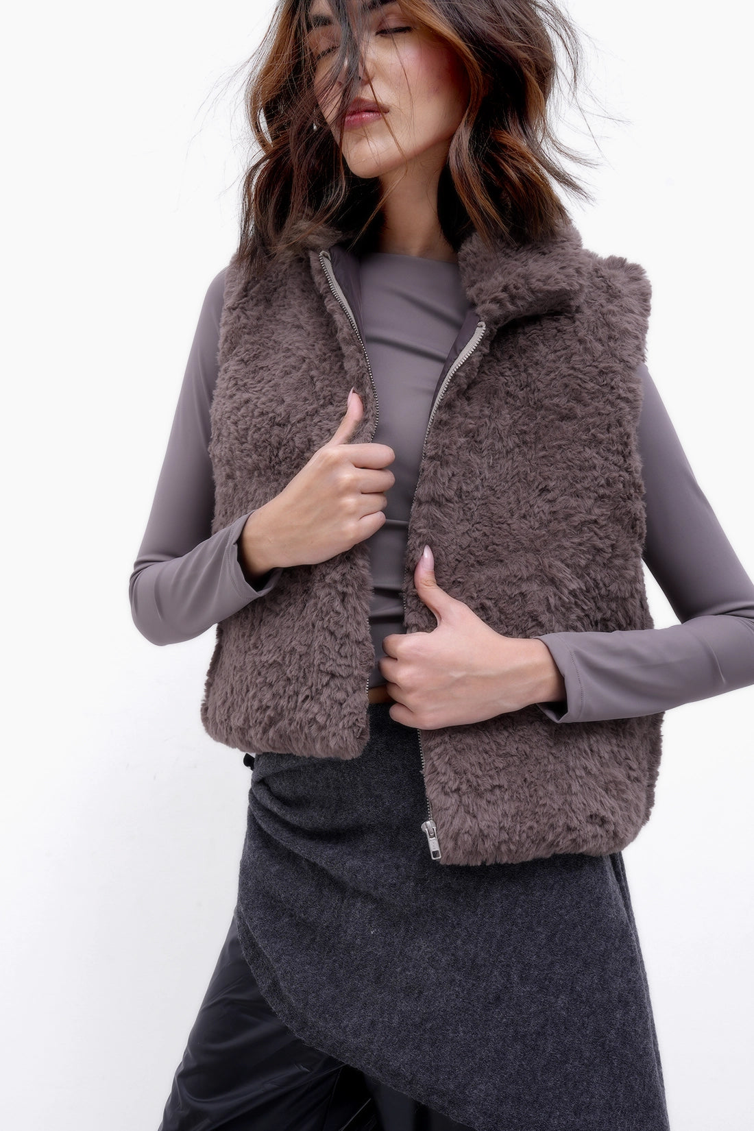Cocoa Faux Fur Vest