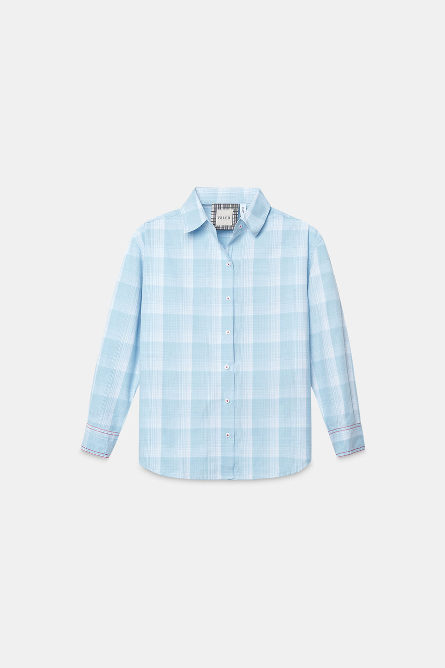 Contrast Stitch Checkered Shirt