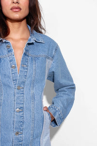 Two Tone Denim Dress