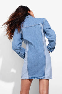 Two Tone Denim Dress